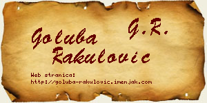 Goluba Rakulović vizit kartica